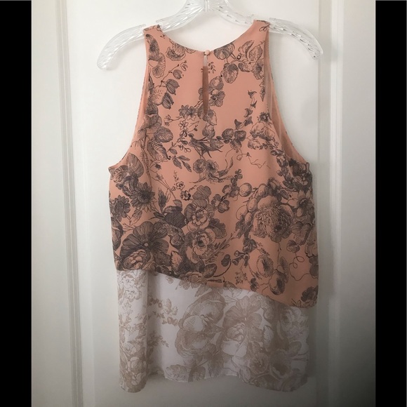 Bailey 44 Sleeveless Botanical Floral Print Layered Top with Coordinating Prints - Picture 2 of 8